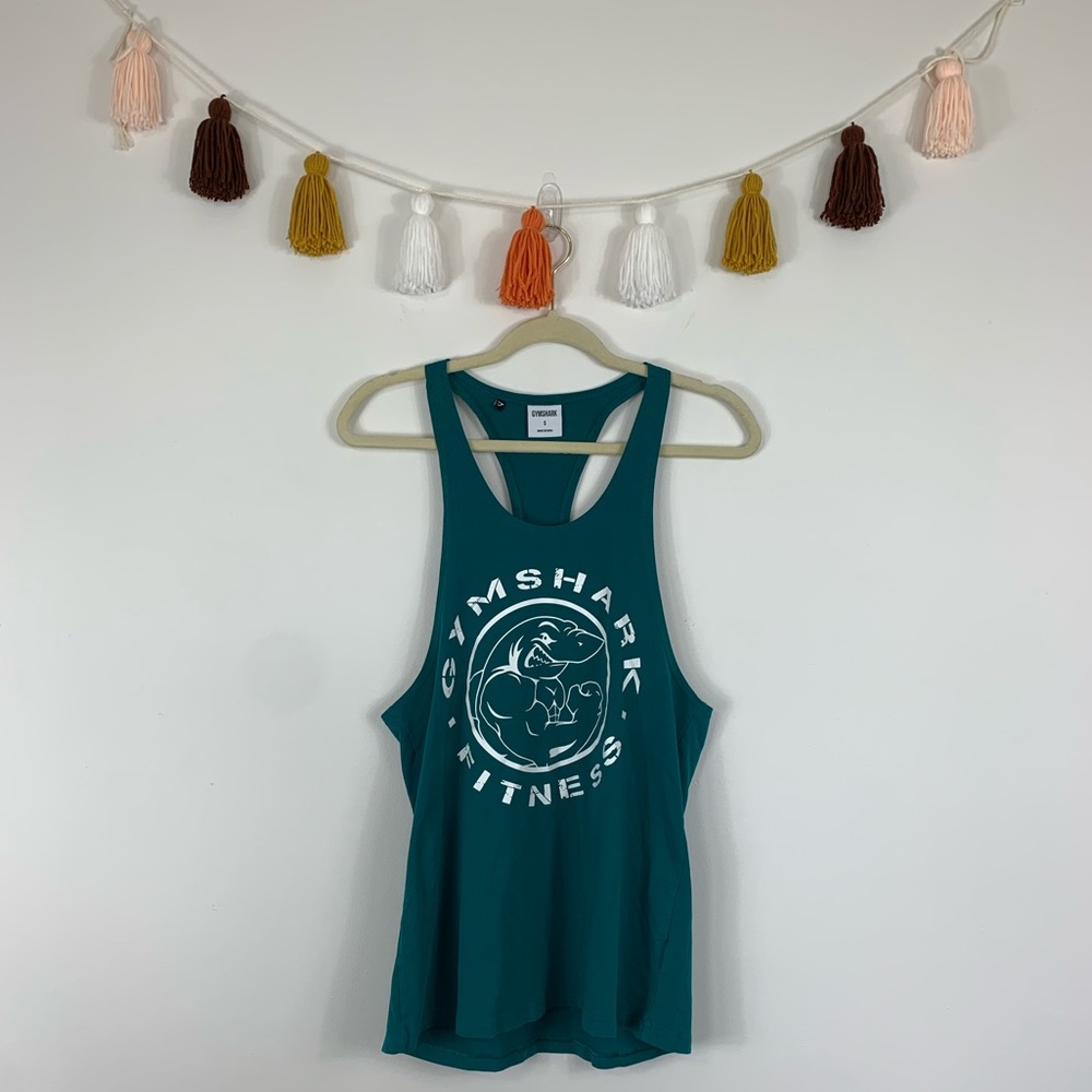 Gymshark Fitness Charged Emerald Graphic Tank SM